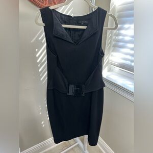 David Meister Black Textured Cocktail Dress, 12